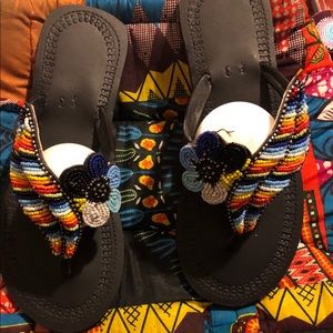 African Beaded Sandals